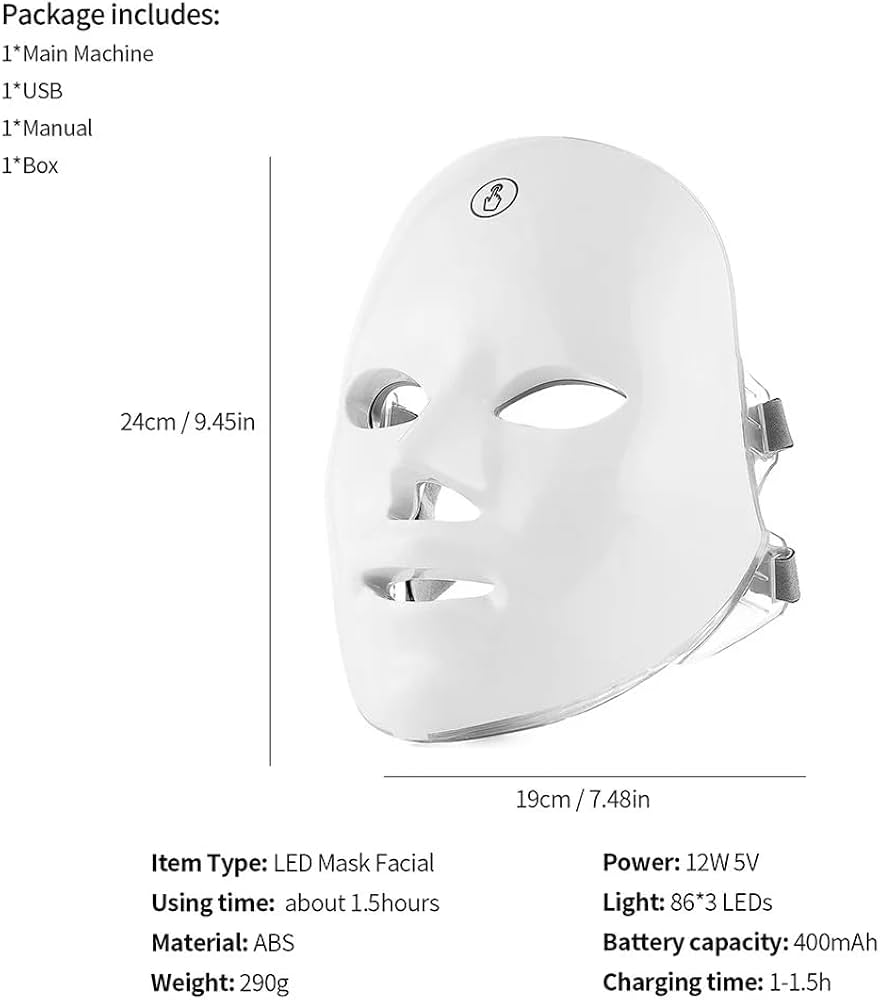 Masque LED Visage Anti-Âge