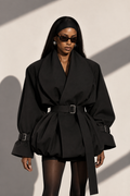 AYLA manteau oversize ceinturé