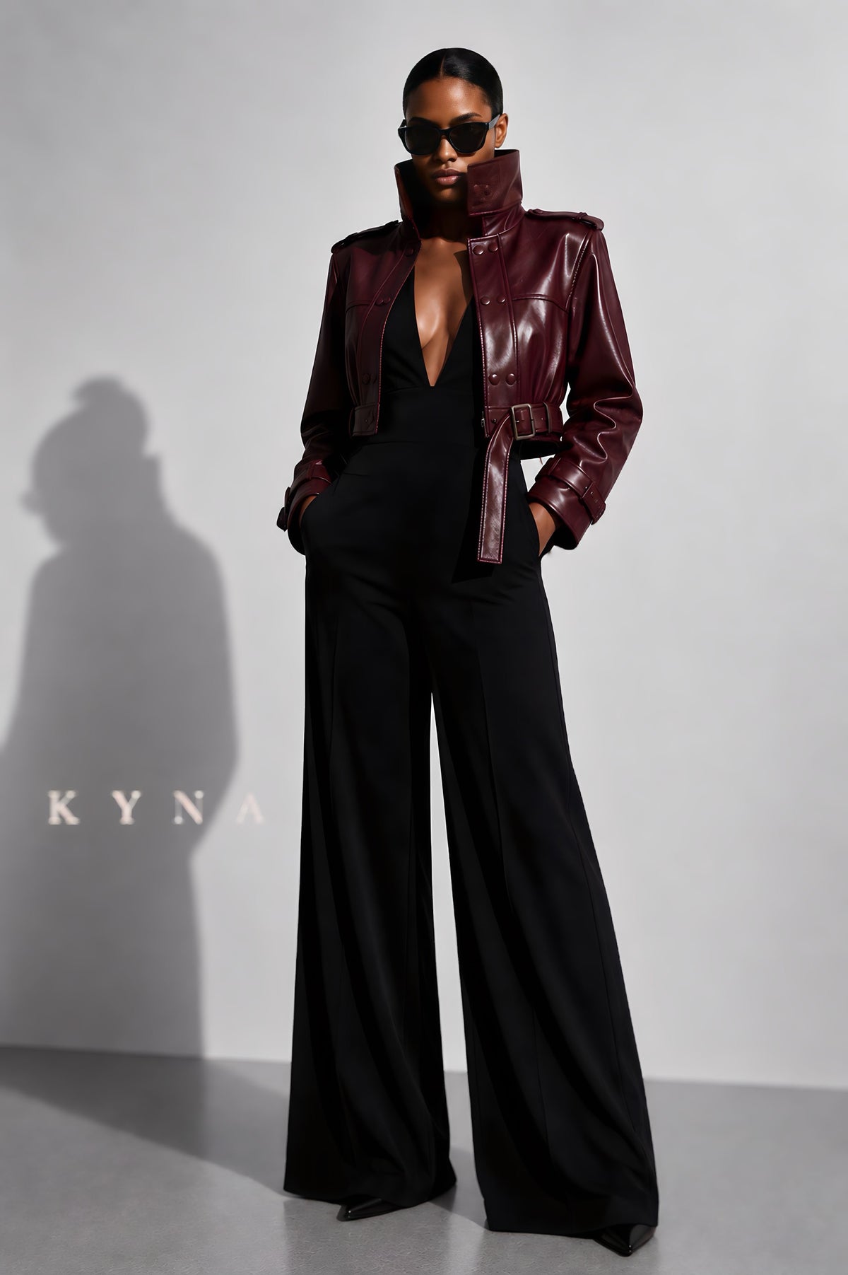 MANTEAU CONVERTIBLE 2-EN-1 KYNA — BORDEAUX