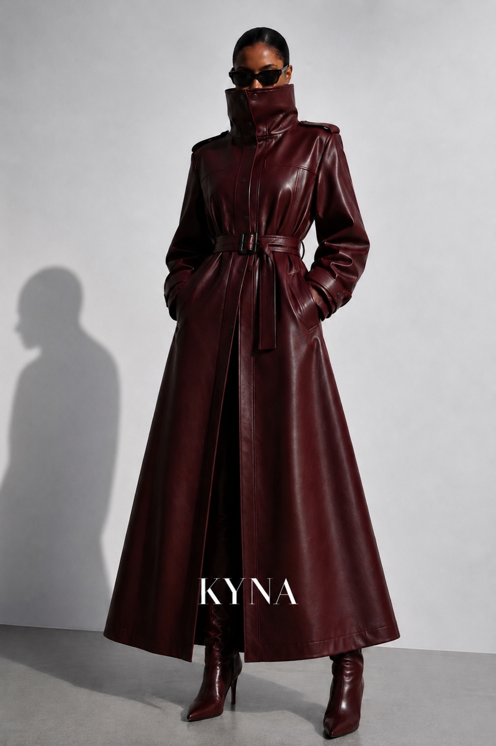 MANTEAU CONVERTIBLE 2-EN-1 KYNA — BORDEAUX