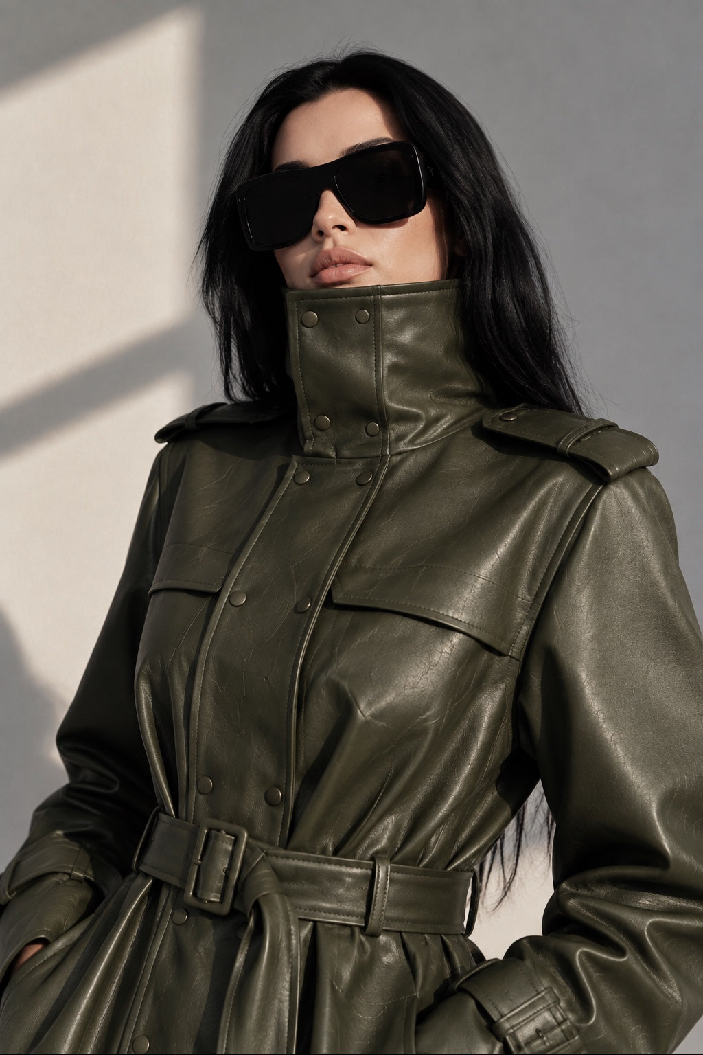 MANTEAU CONVERTIBLE 2-EN-1 KYNA — KHAKI