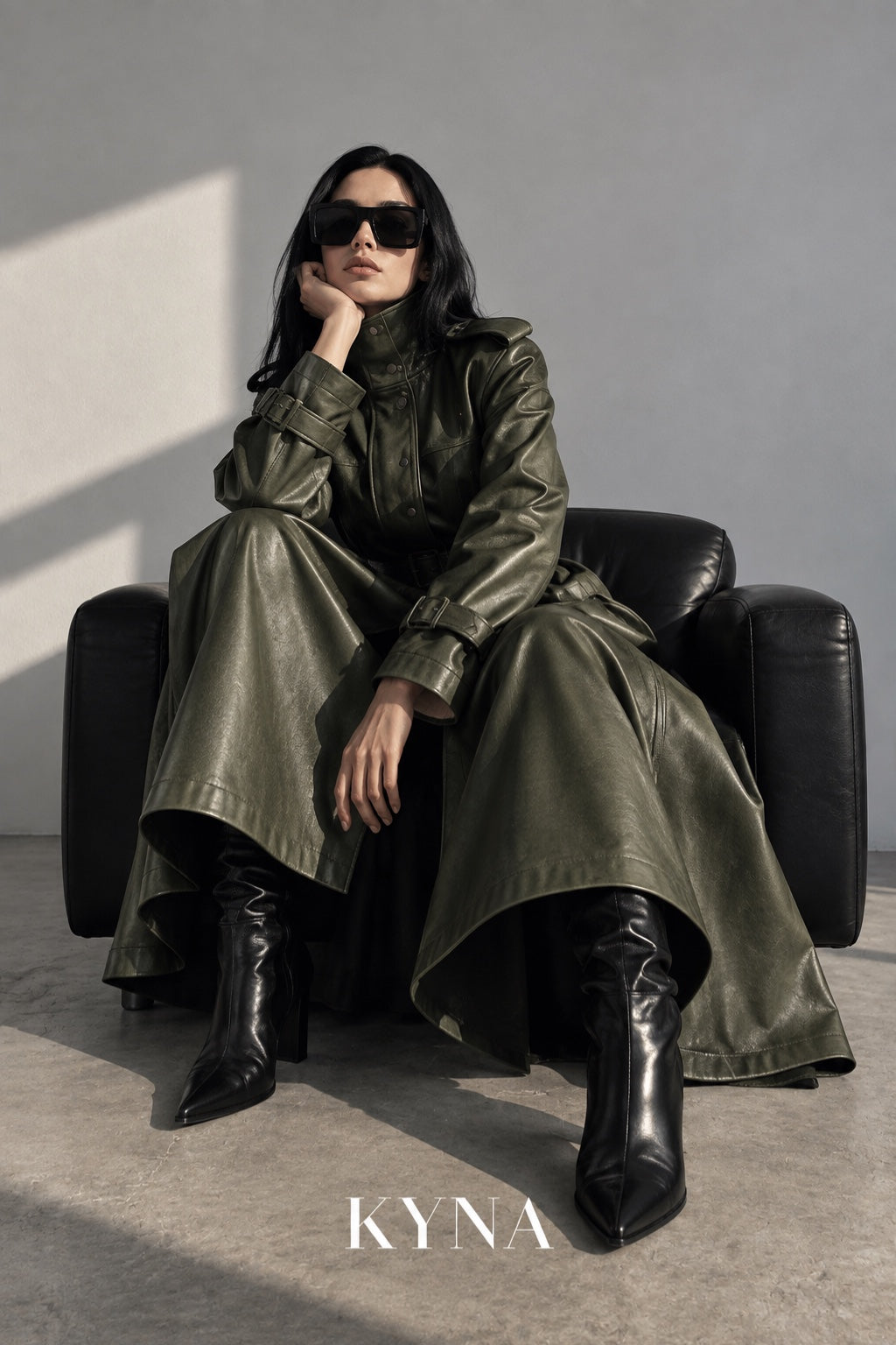 MANTEAU CONVERTIBLE 2-EN-1 KYNA — KHAKI