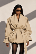 AYLA manteau oversize ceinturé