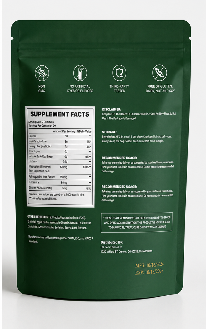 Magnésium + Ashwagandha Gummies